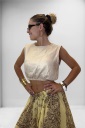 maglia crop smanicata precious